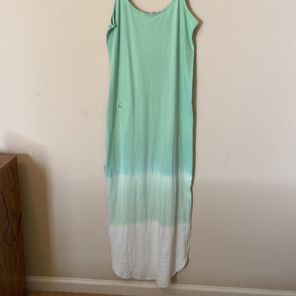 Eleven Paris maxi tank dress ombré green loungewear sleepwear beach coverup NWT - Picture 5 of 5